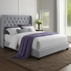 Demi Premium Wingback Bed