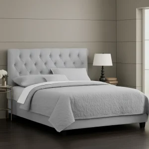 Grey Velvet Bed